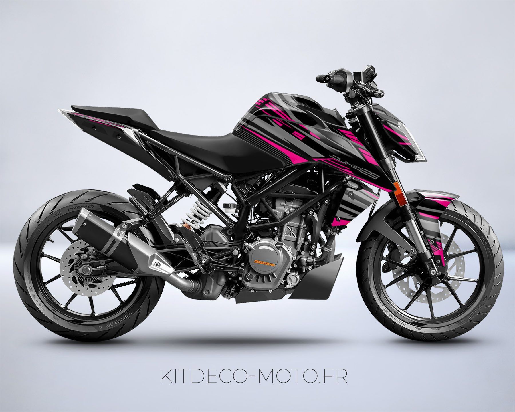 kit deco ktm duke 125 390 dark rose mockup
