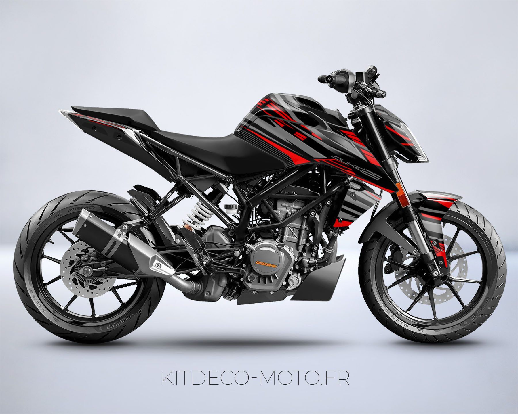kit deco ktm duke 125 390 dark rouge mockup