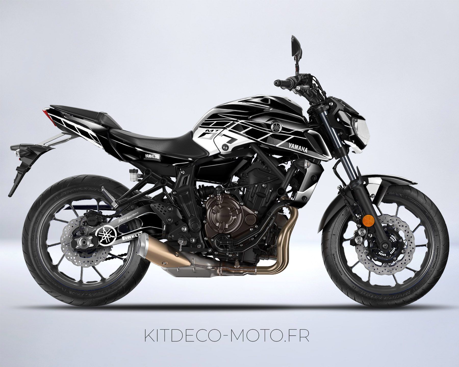 kit deco moto yamaha mt 07 anniversaire noir