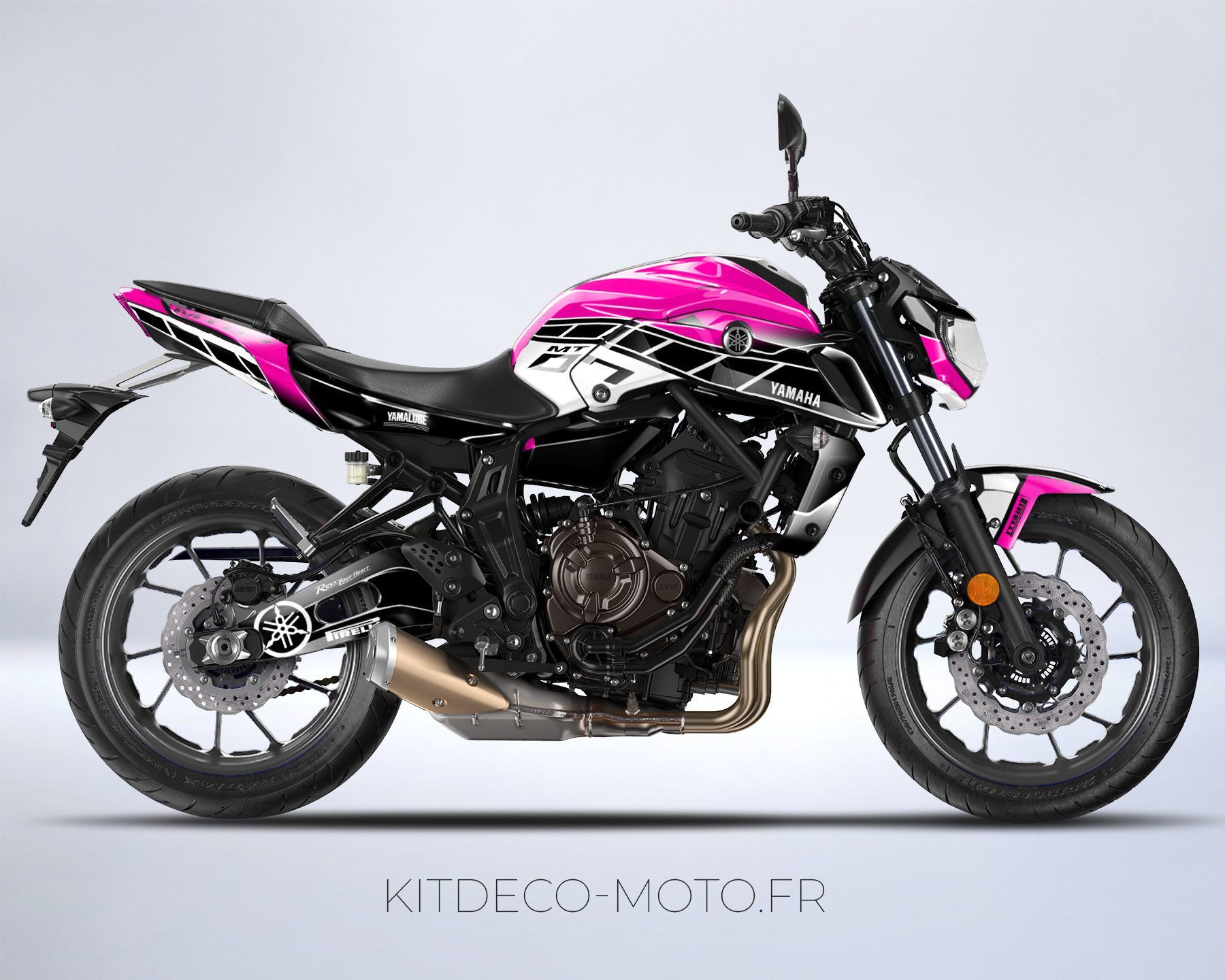 kit deco moto yamaha mt 07 anniversaire rose