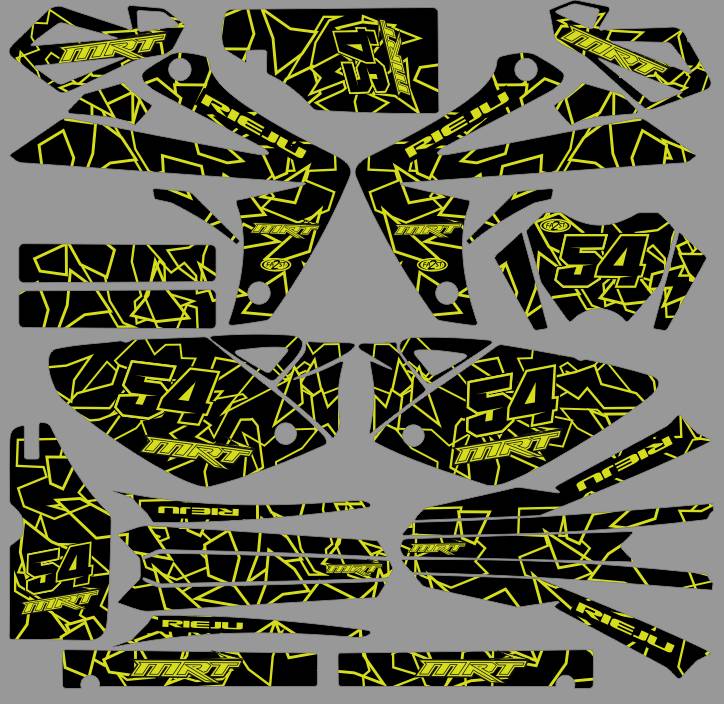 kit deco rieju mrt 50 flash jaune