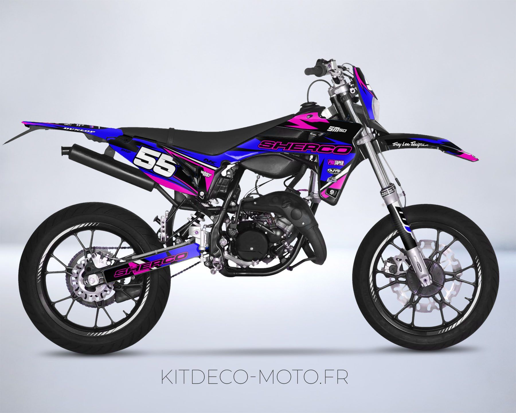 kit deco sherco 50 craft bleu rose