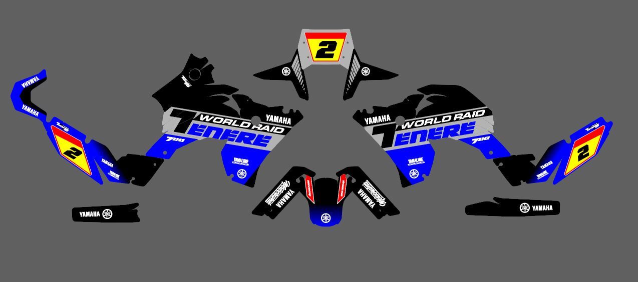 kit deco yamaha 700 tenere racing bleu