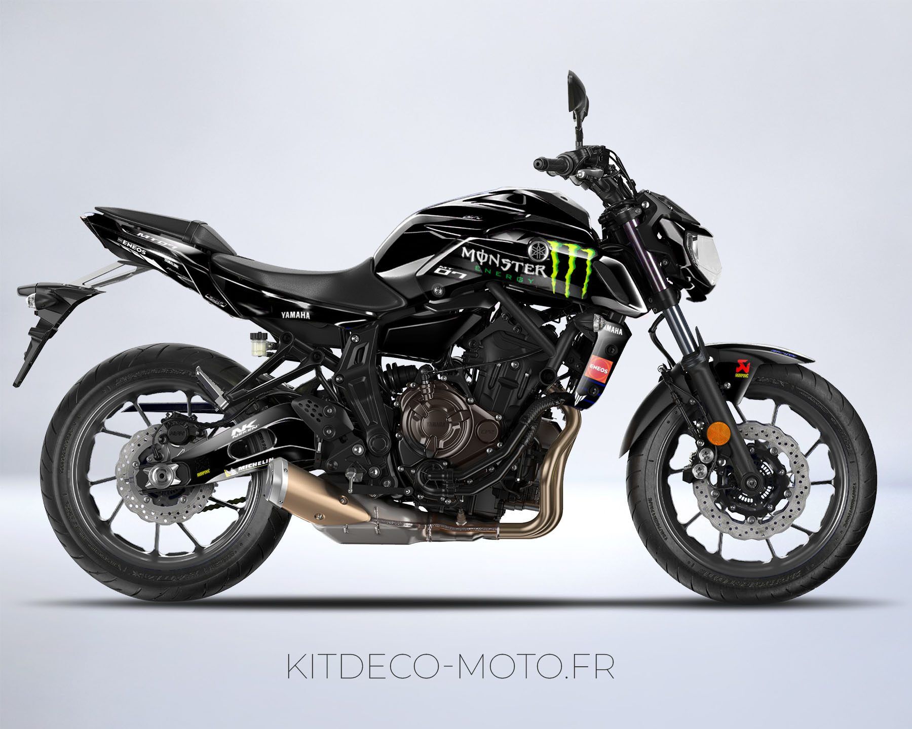 kit deco yamaha mt 07 monster energy noir