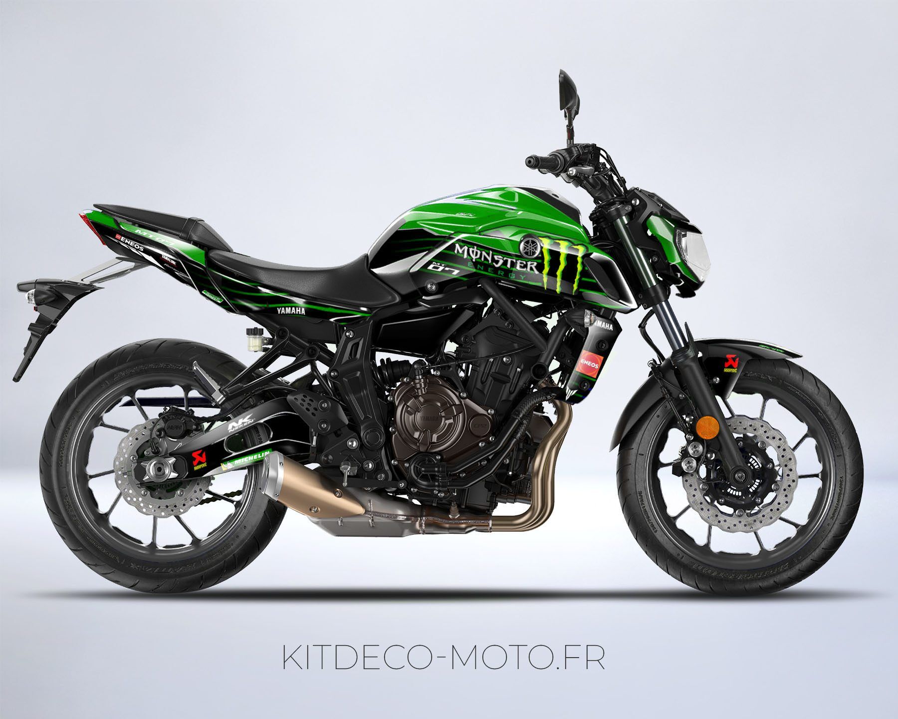 kit deco yamaha mt 07 monster energy vert