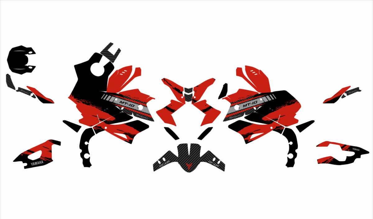 kit deco yamaha mt 10 carbon rouge