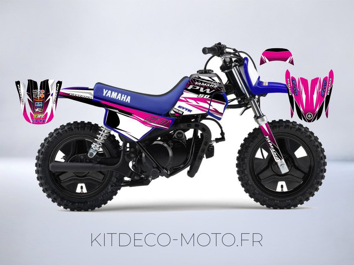 kit deco yamaha piwi pw 50 line rose
