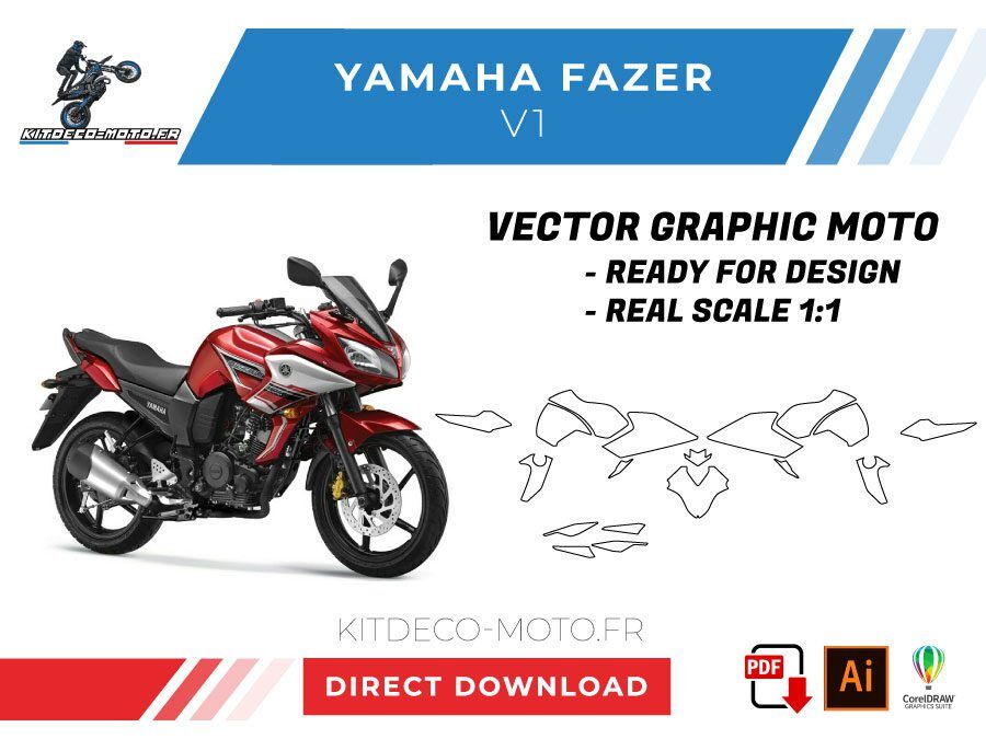 template vector yamaha fazer v1