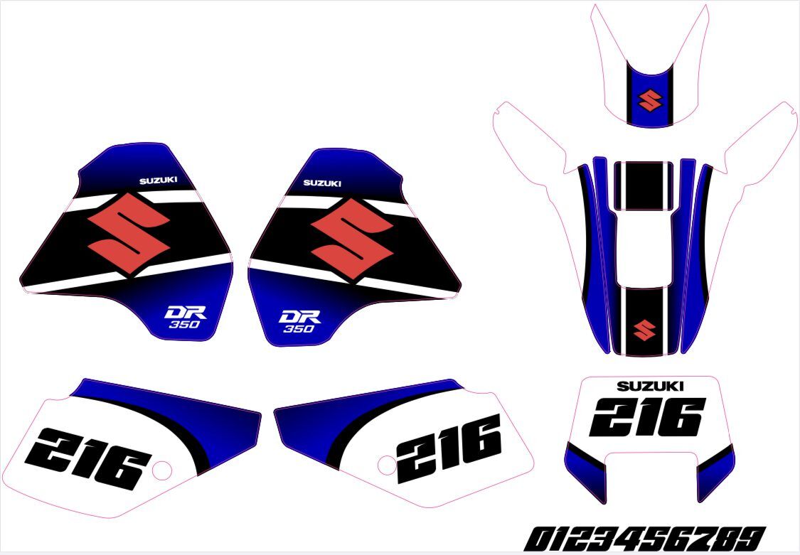 kit deco suzuki 350 dr origine