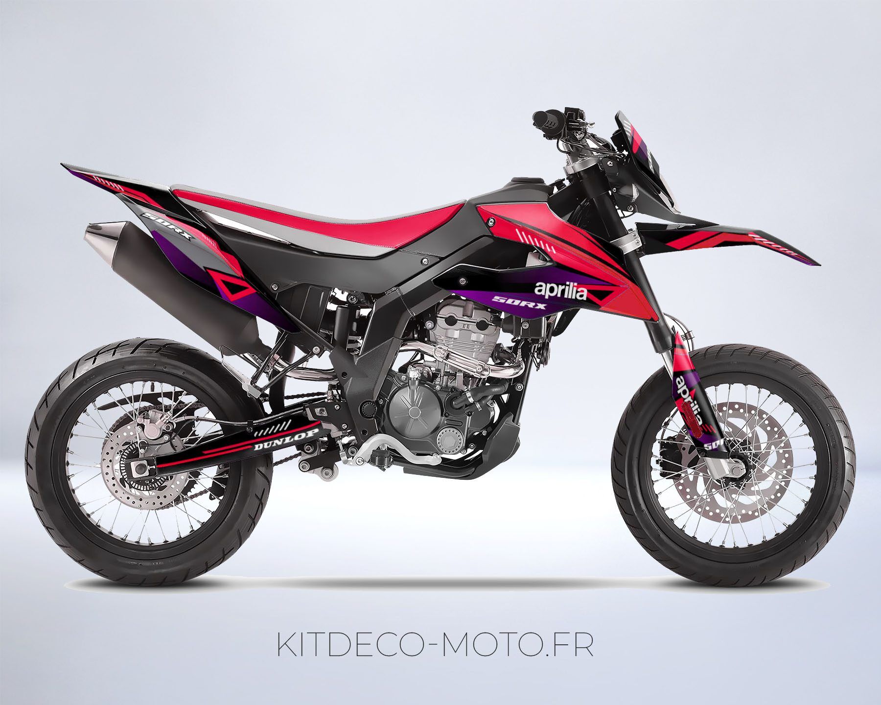 kit déco aprilia 125 sx color rouge