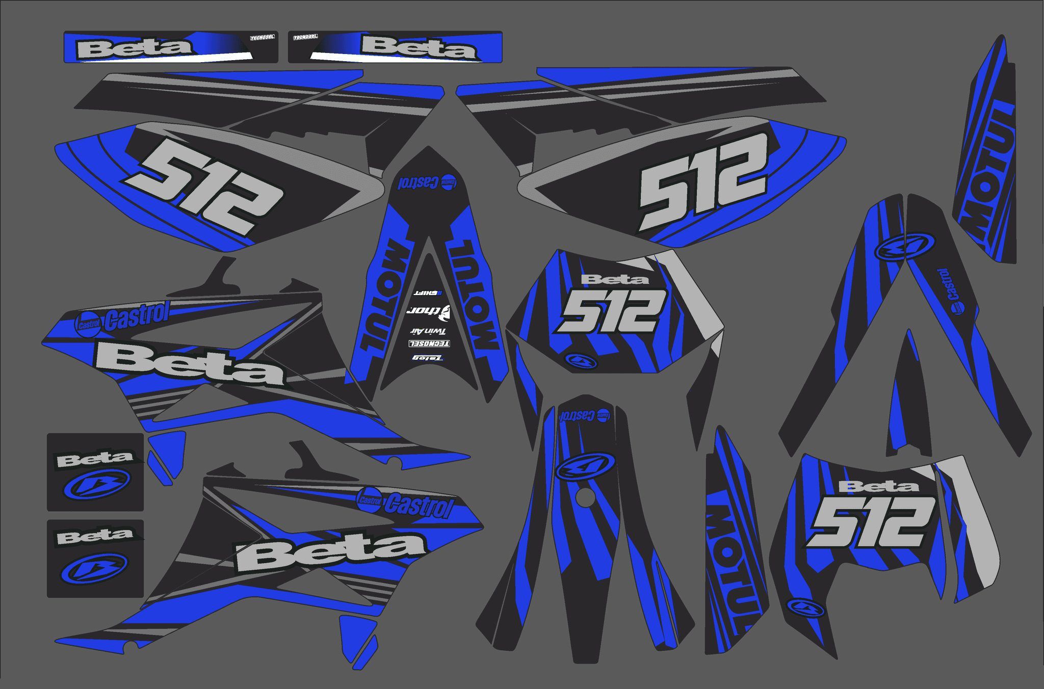 kit déco beta 50 – castrol rouge – 2011 2020