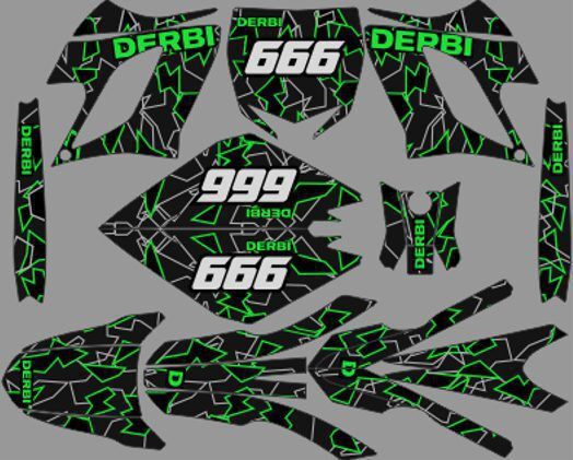 kit déco derbi 50 drd racing flash