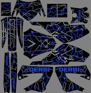 kit déco derbi 50 xtreme xrace flash