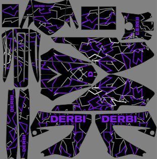 kit déco derbi 50 xtreme xrace flash