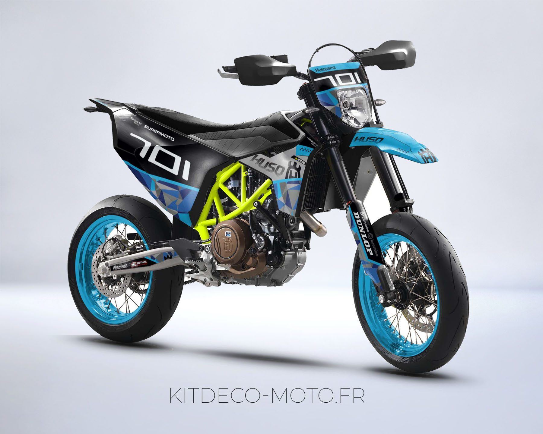 kit déco husqvarna 701 sm camo bleu