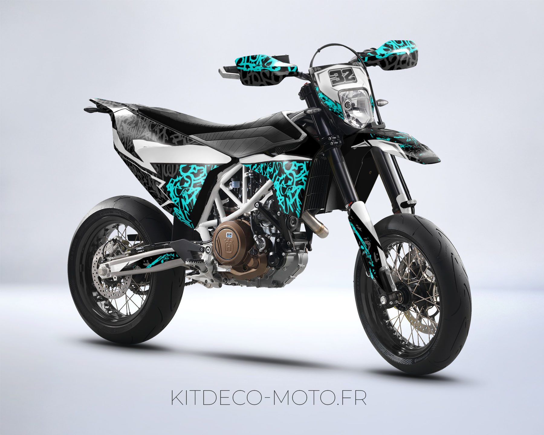 kit déco husqvarna 701 sm grafiti bleu
