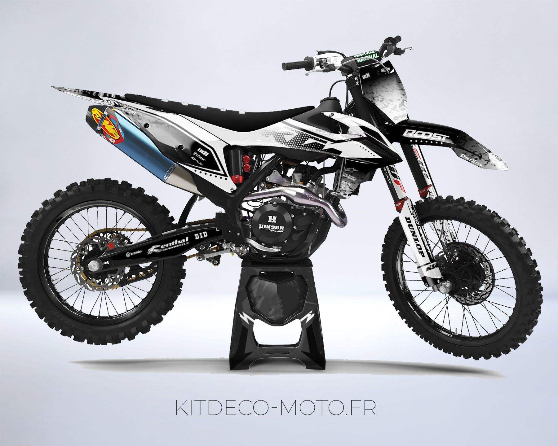 kit déco ktm sx / sxf (2019 2022) splash blanc