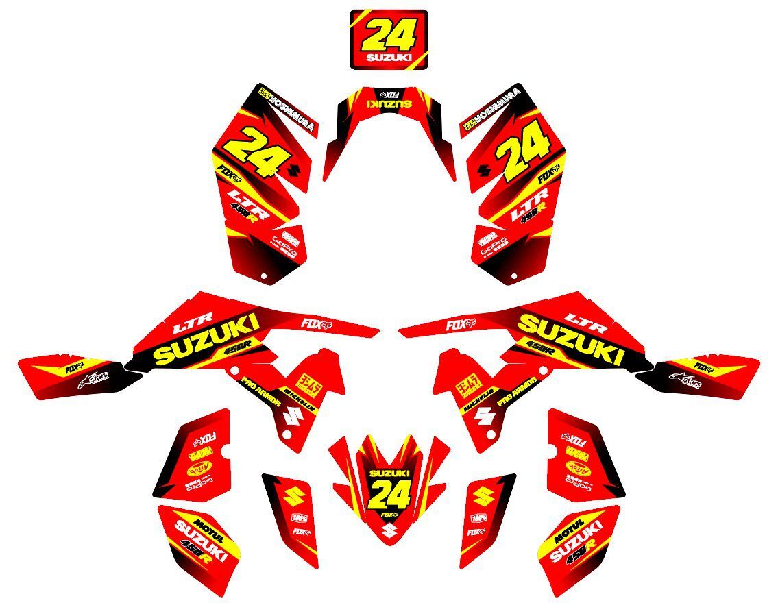 kit déco suzuki ltr 450 rouge
