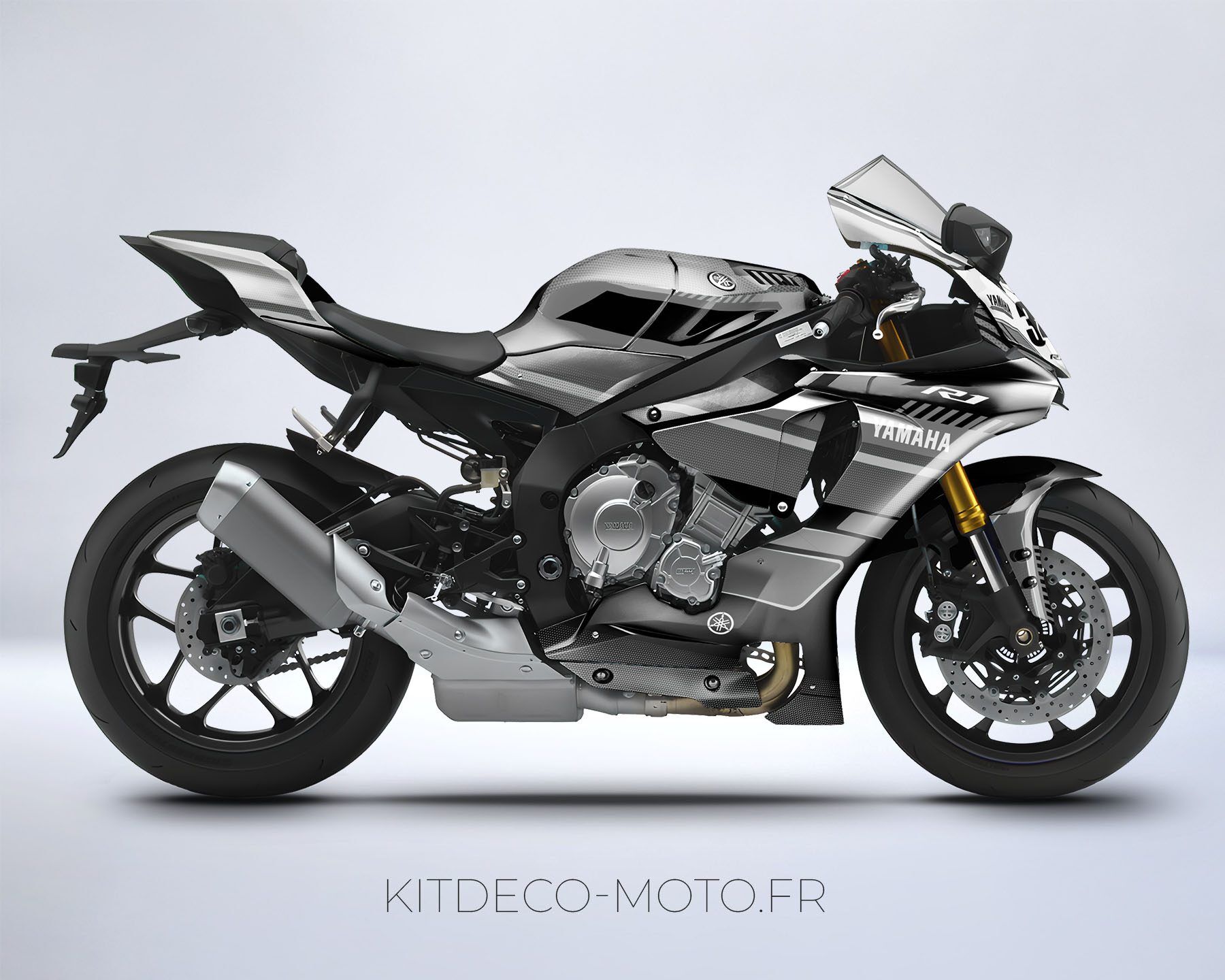 kit déco yamaha r1 line gris