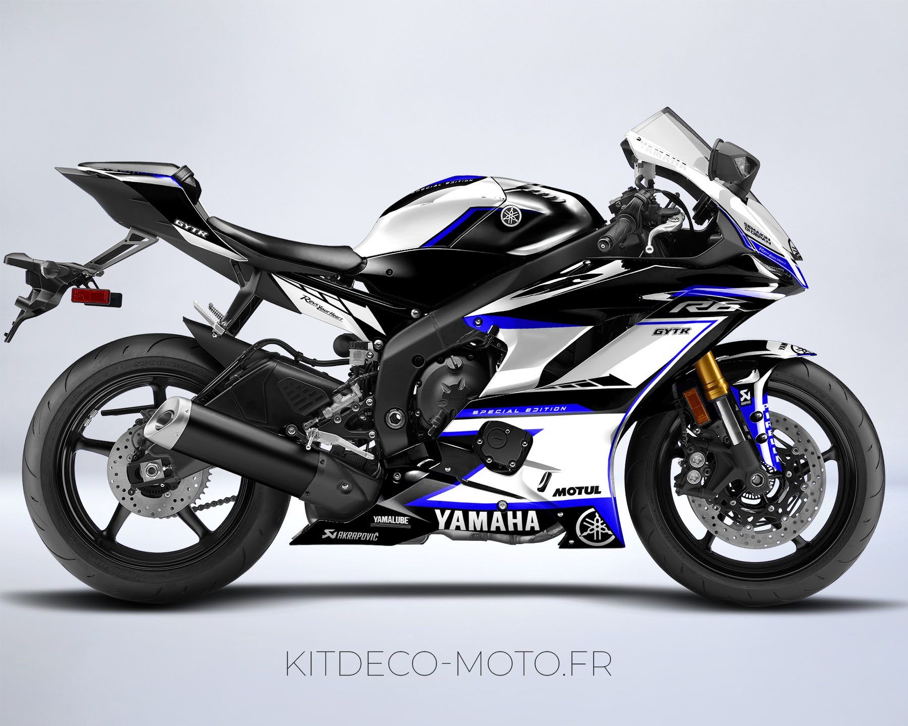 kit déco yamaha r6 racing bleu