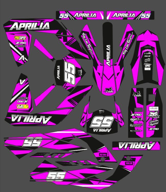 kit déco aprilia 50 rx / sx (2006 2017) craft rose