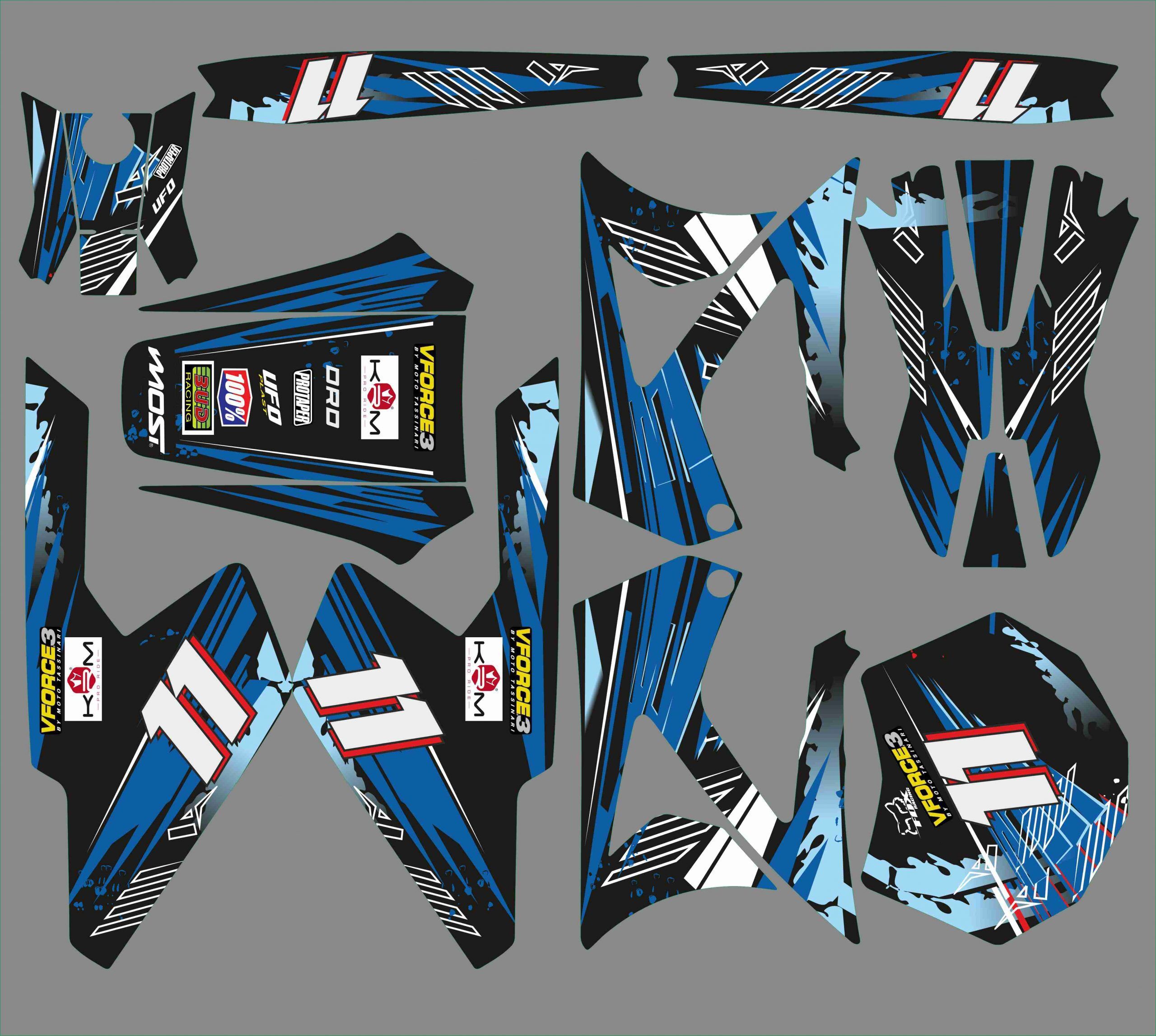 kit déco gilera rcr avant 2011 blue line