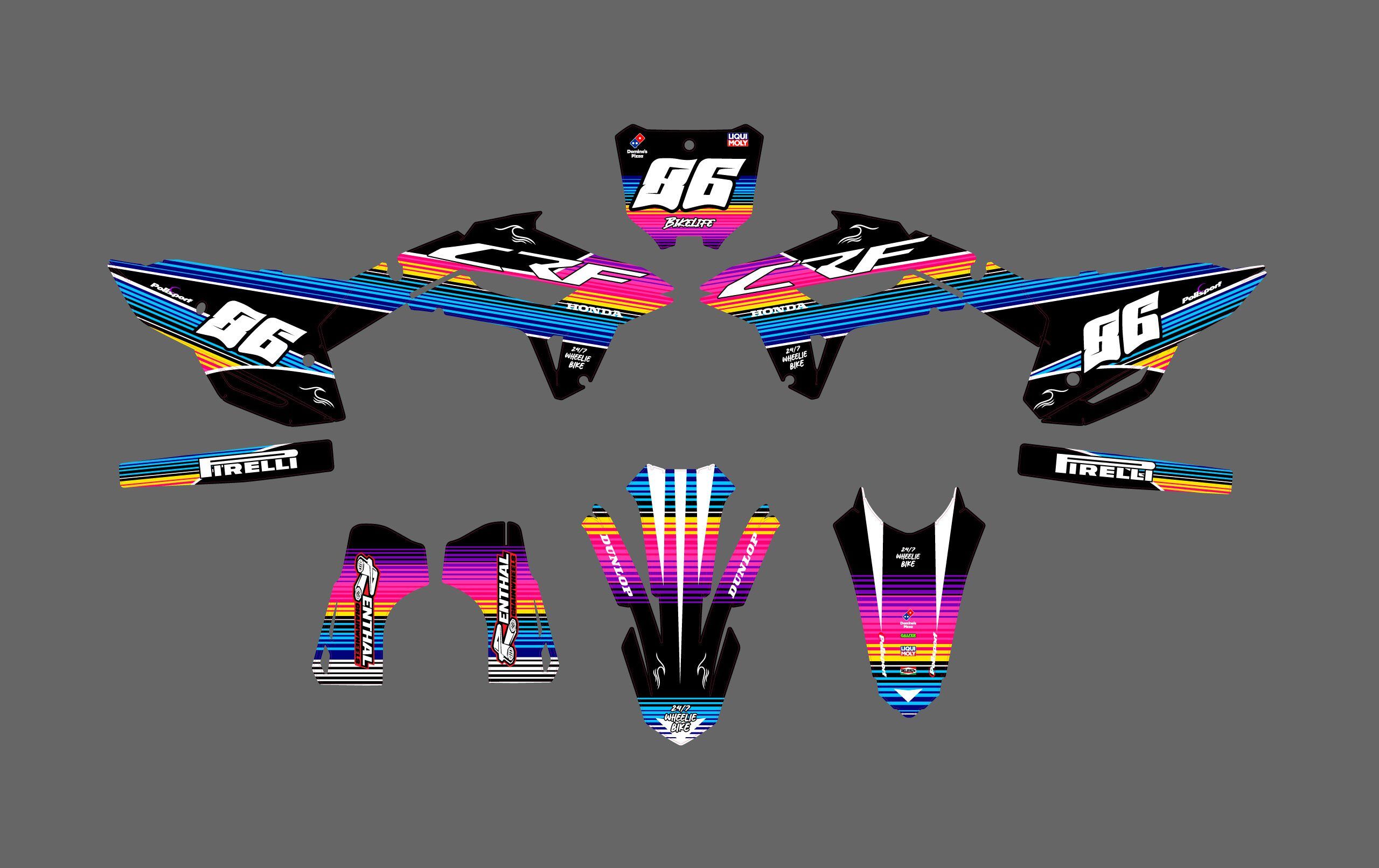 kit déco honda 250 crf (2022 2023) couleurs