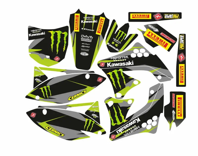 kit déco kawasaki 250 kxf (2009 2012) monster