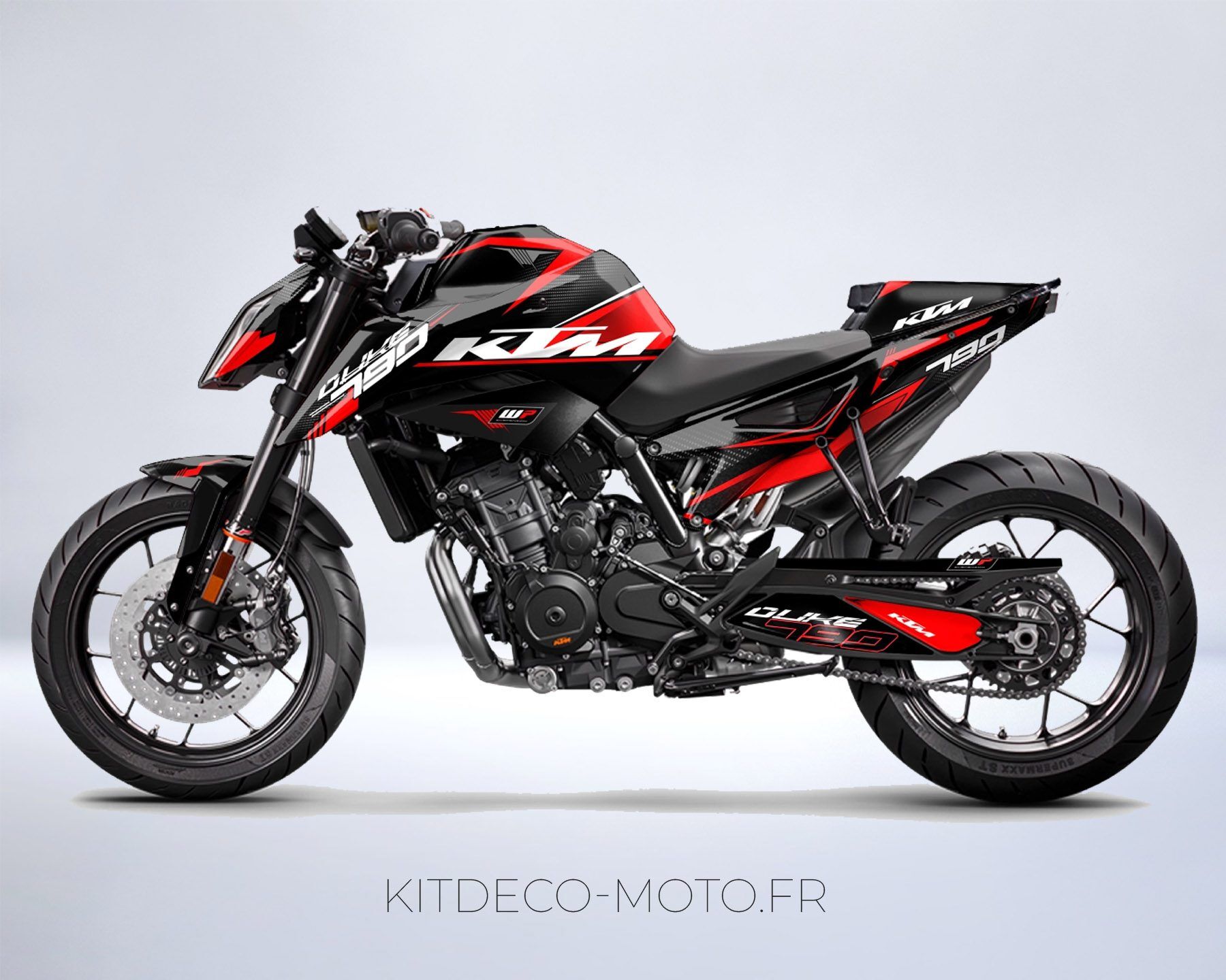 kit déco ktm 790 / 890 duke factory rouge