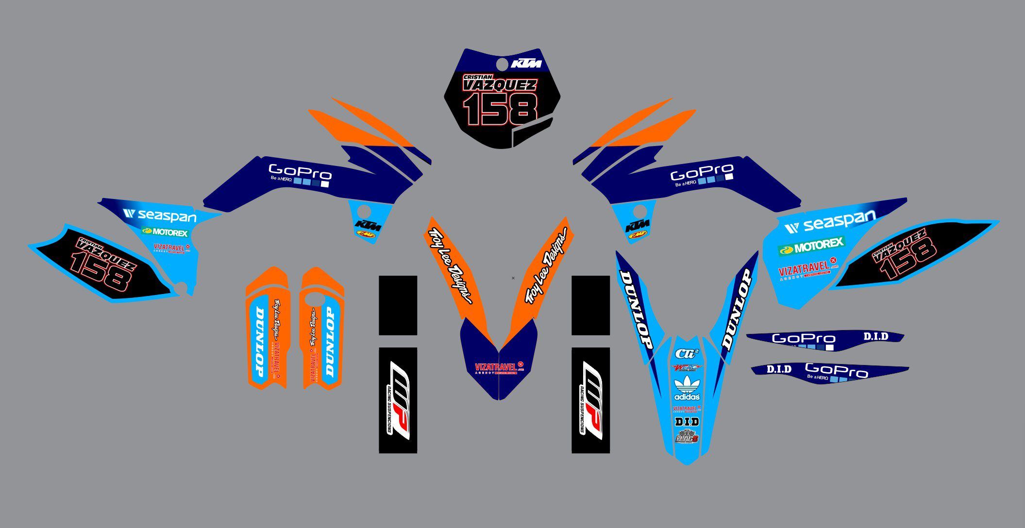 kit déco ktm 85 sx (2013 2017) gopro