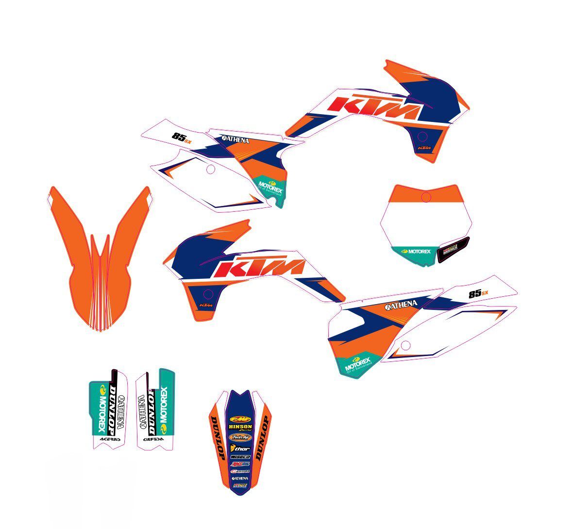 kit déco ktm 85 sx (2013 2017) origine