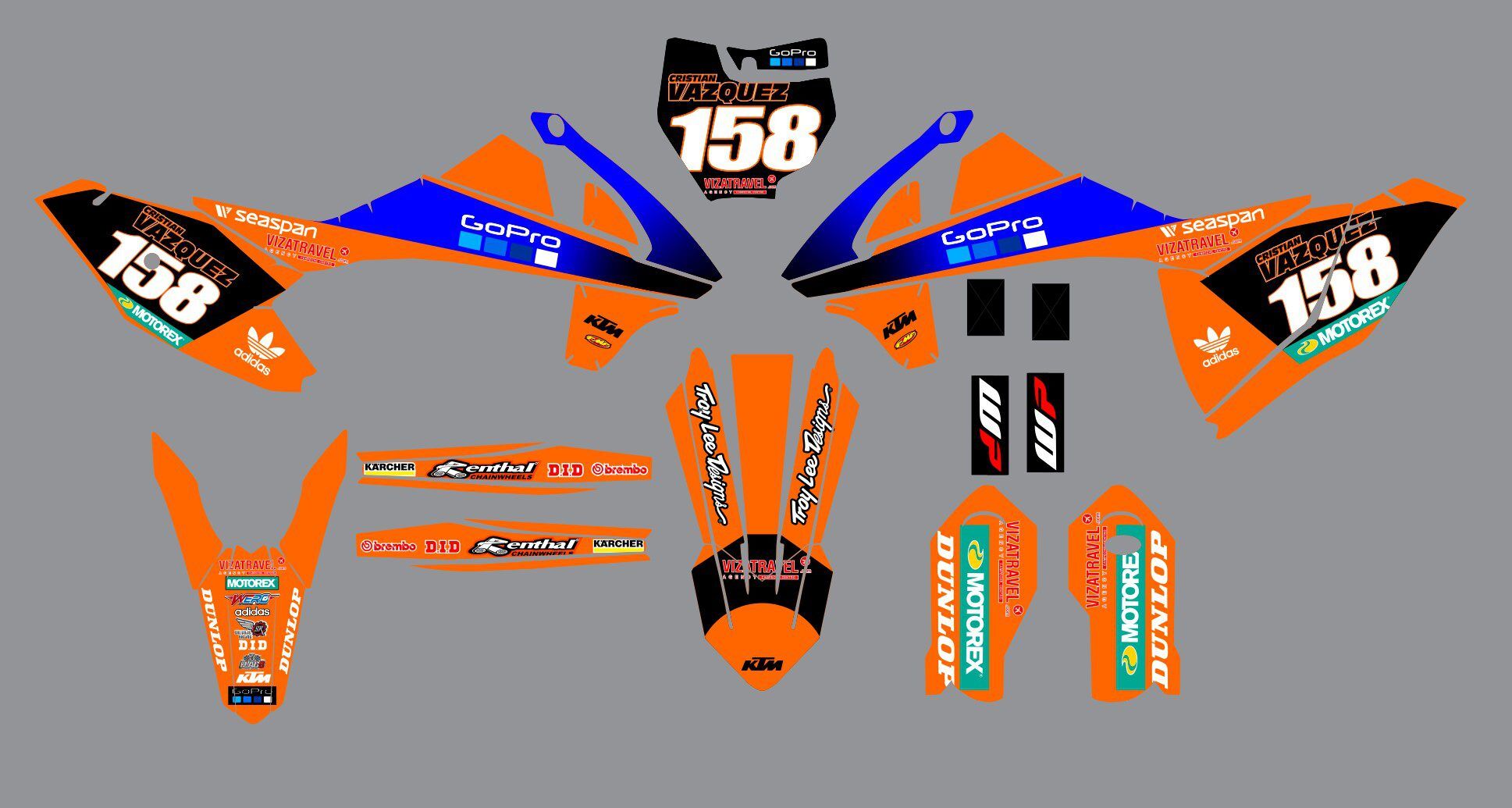 kit déco ktm 85 sx (2018 2022) gopro