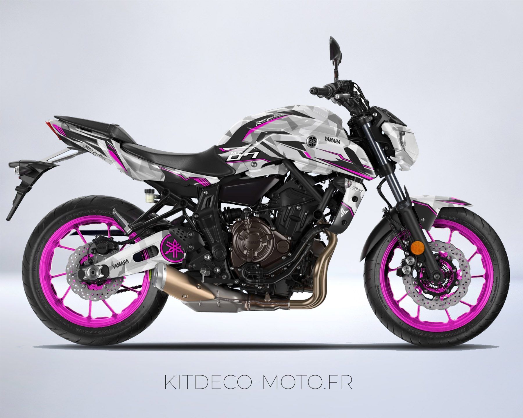 kit déco yamaha mt 07 camouflage rose