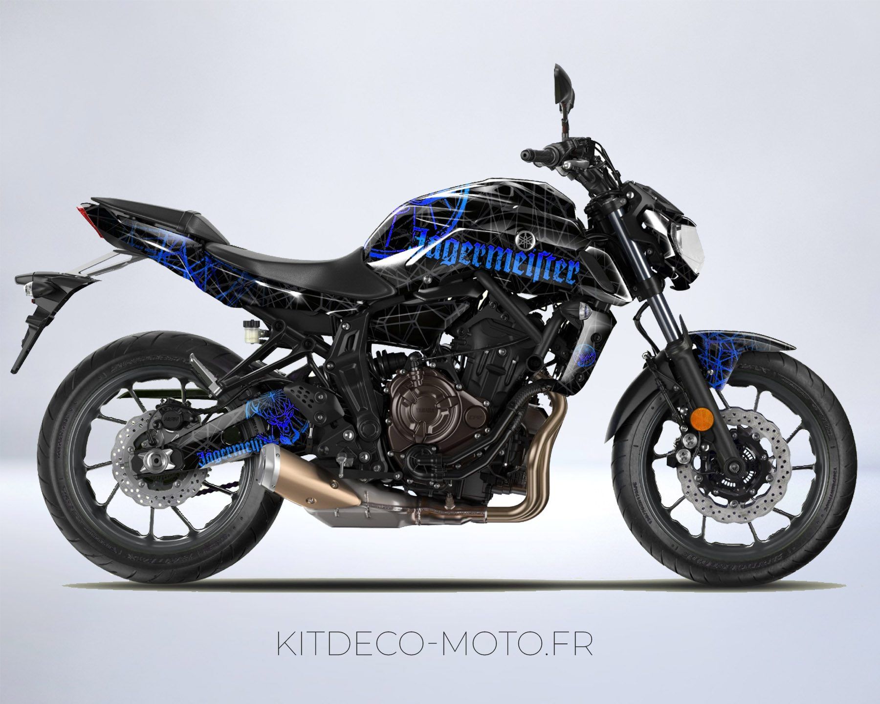 kit déco yamaha mt 07 jager bleu