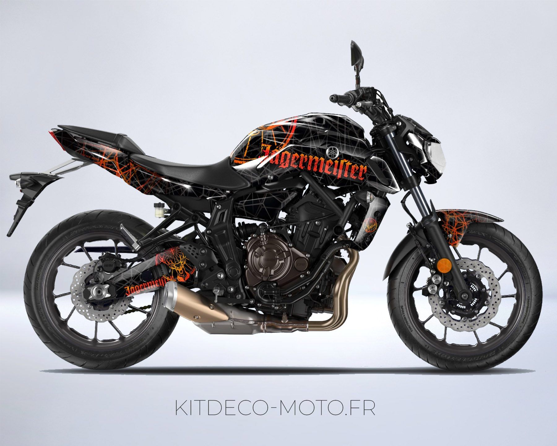 kit déco yamaha mt 07 jager rouge