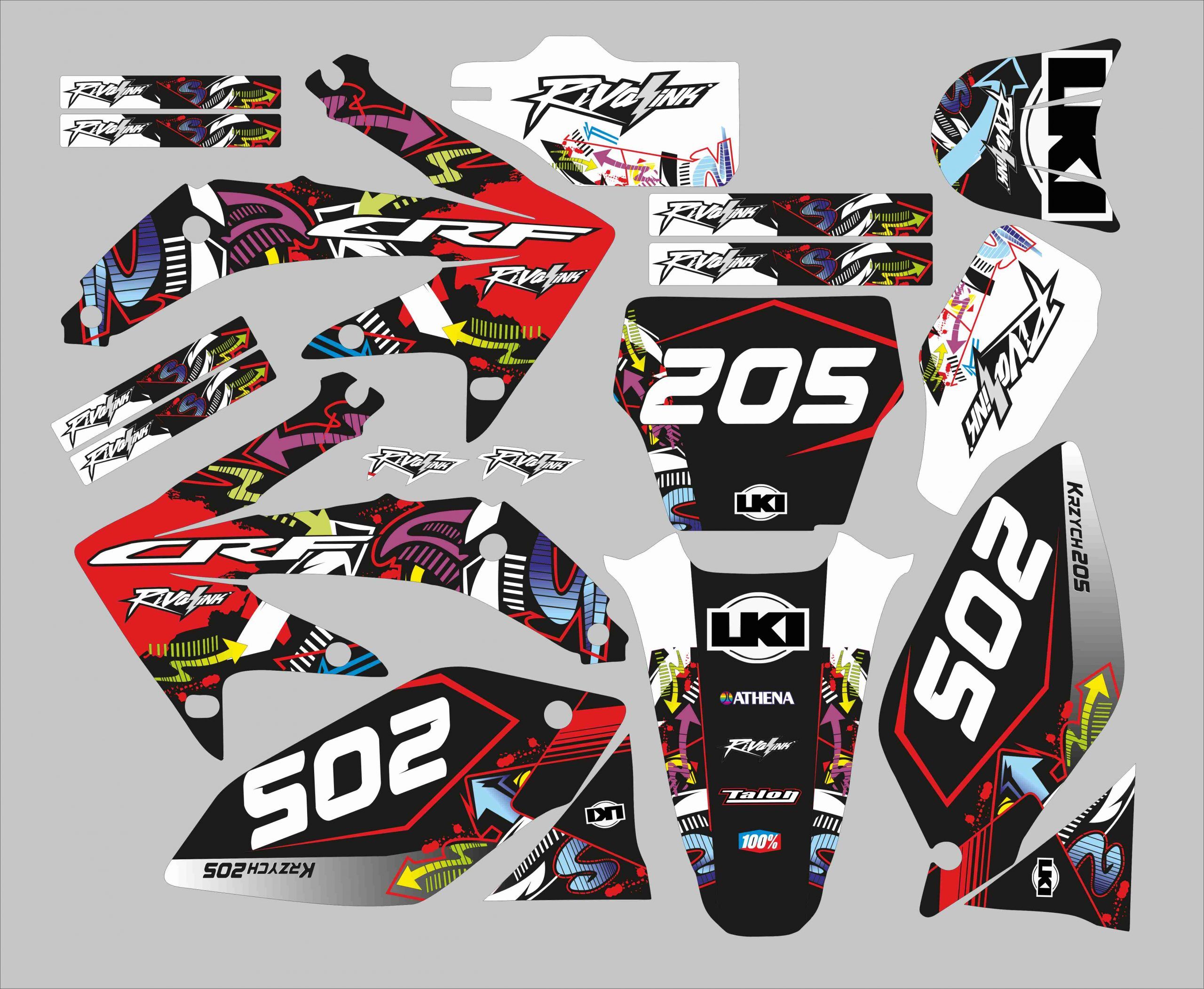 kit déco honda 450 crf (2005 2008) neon