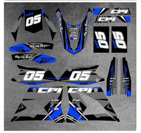 kit déco cpi 50 – craft gris / bleu