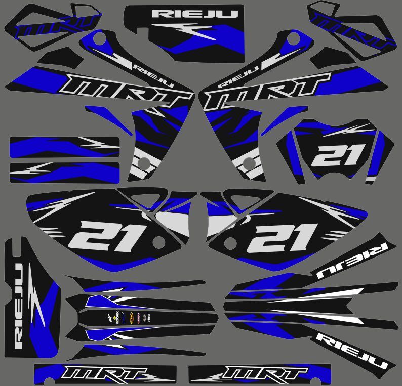 kit déco rieju 50 mrt factory racing bleu