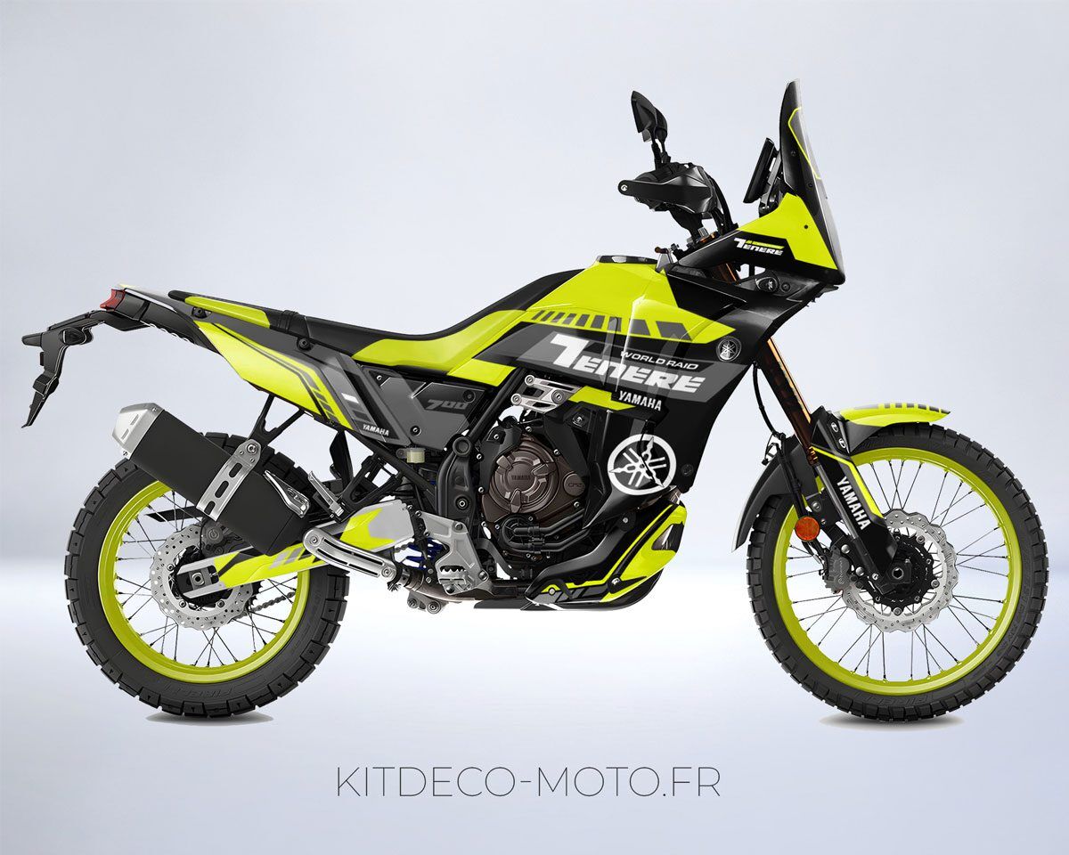 kit déco yamaha 700 tenere world raid factory jaune