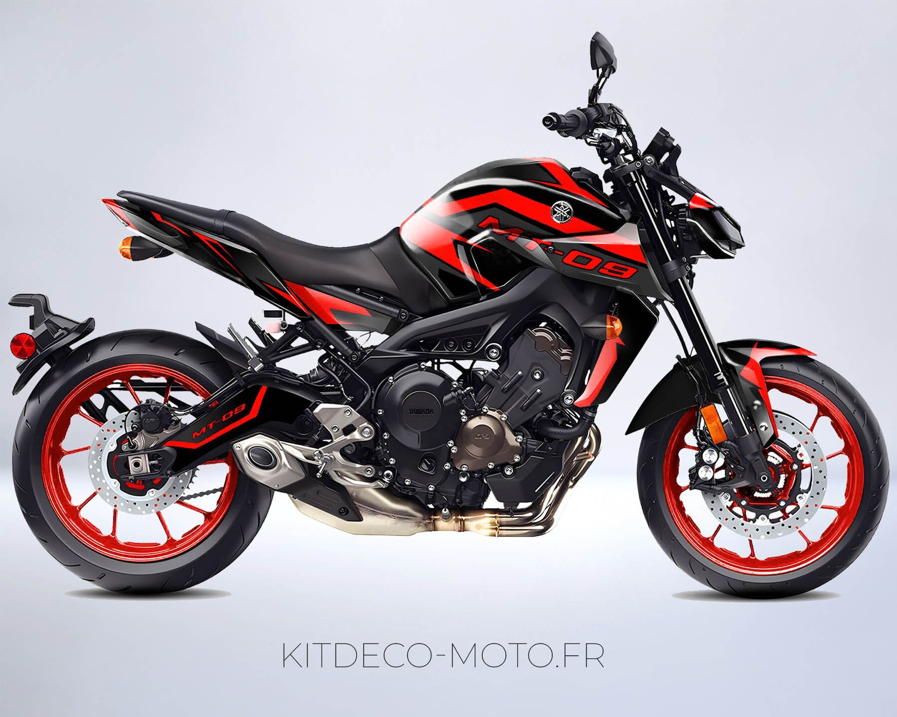 kit déco yamaha mt 09 factory rouge
