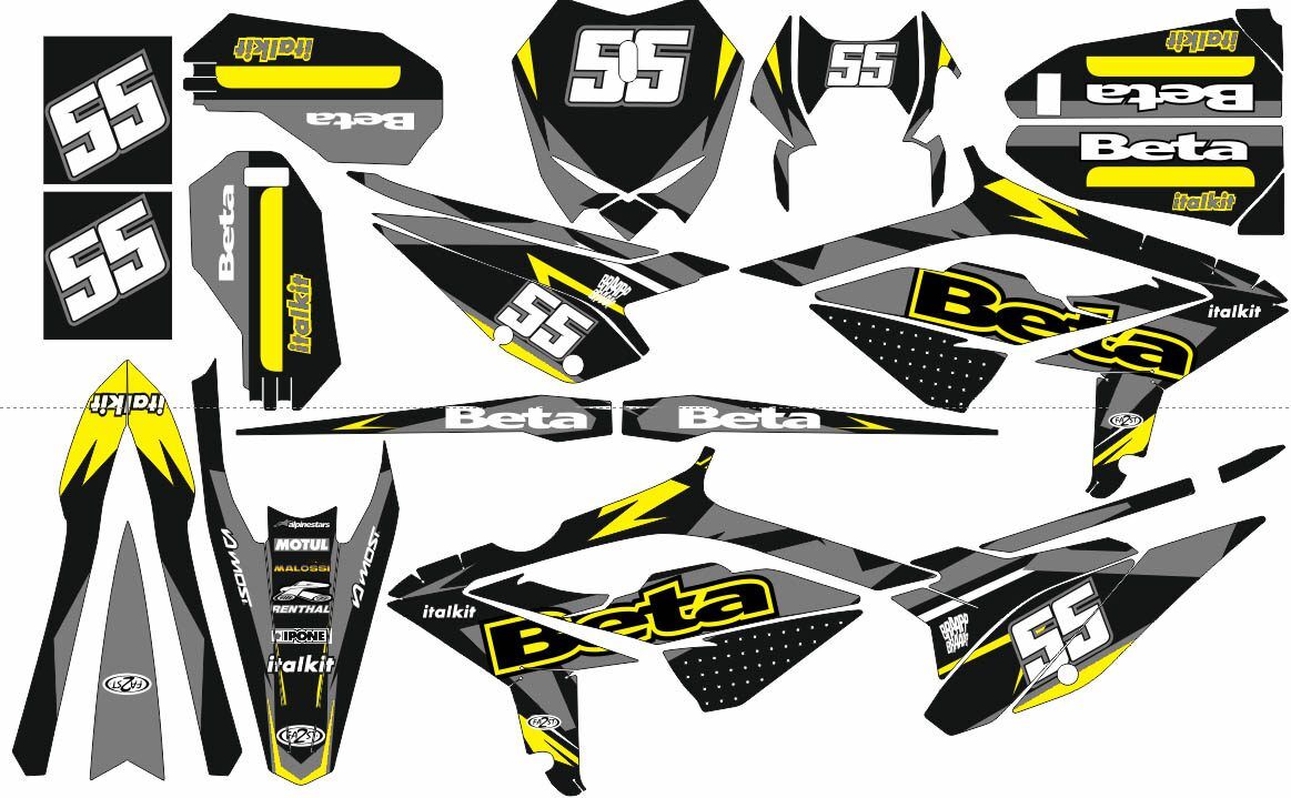 kit déco beta 50 (2021 2022) – craft jaune / gris