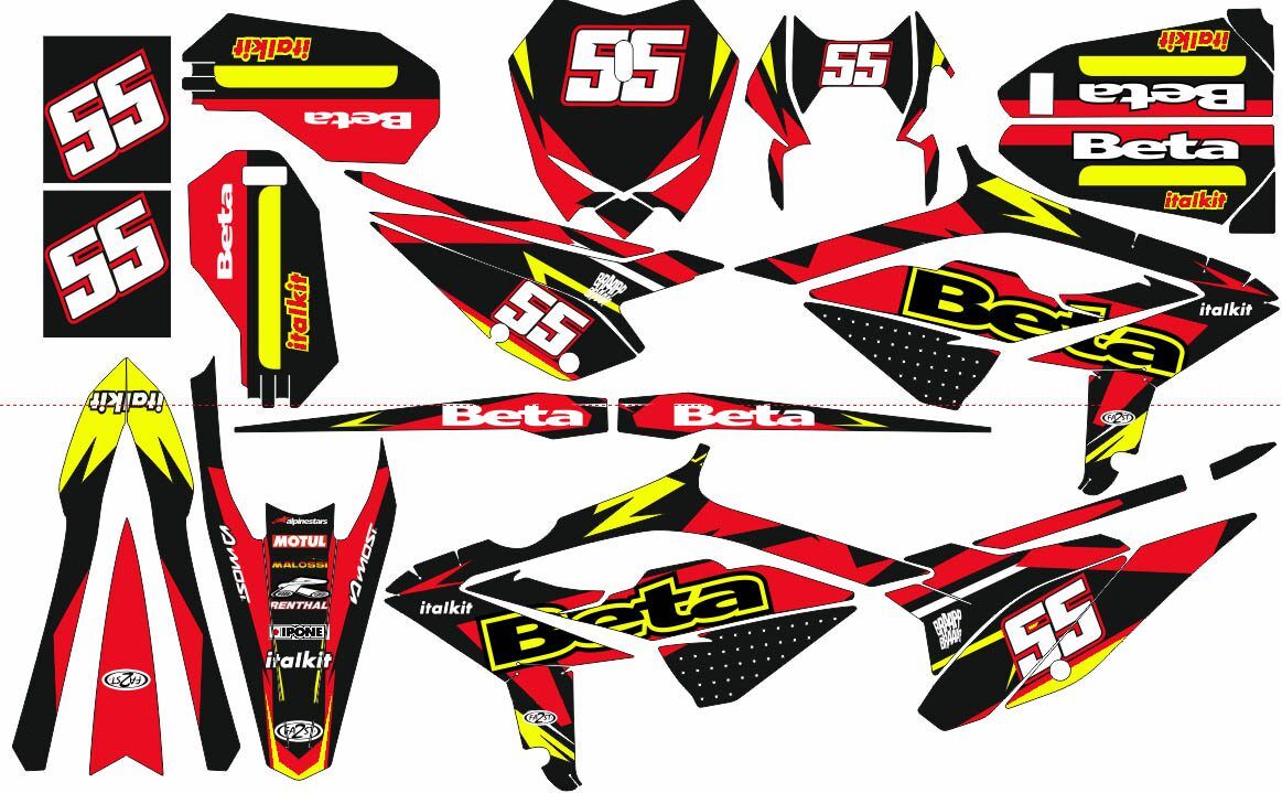 kit déco beta 50 (2021 2022) – craft rouge / jaune