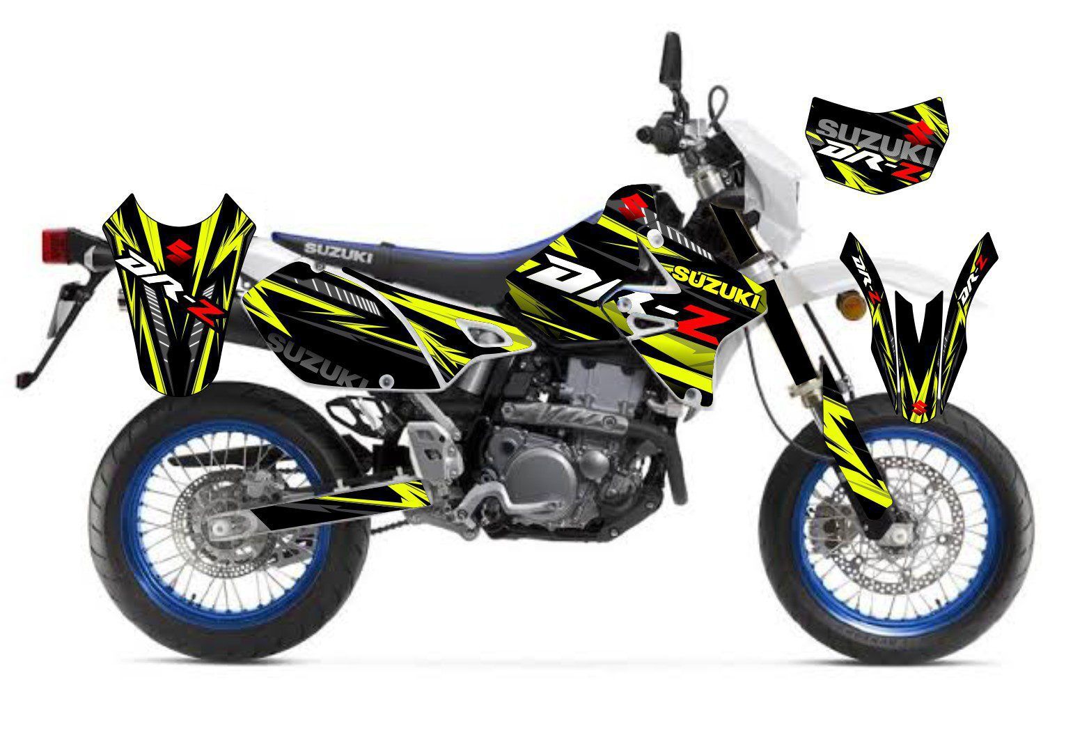 kit déco suzuki drz 400 racing jaune