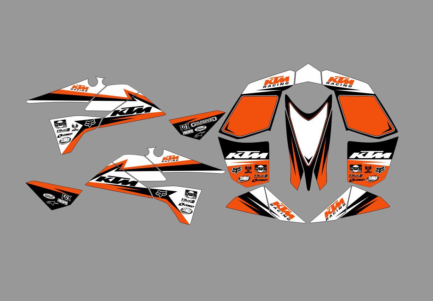 kit déco ktm 450 / 525 xc atv factory orange