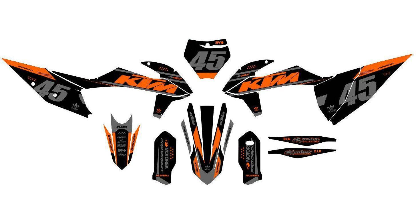 kit déco ktm exc / exc f (2020 2023) army #7