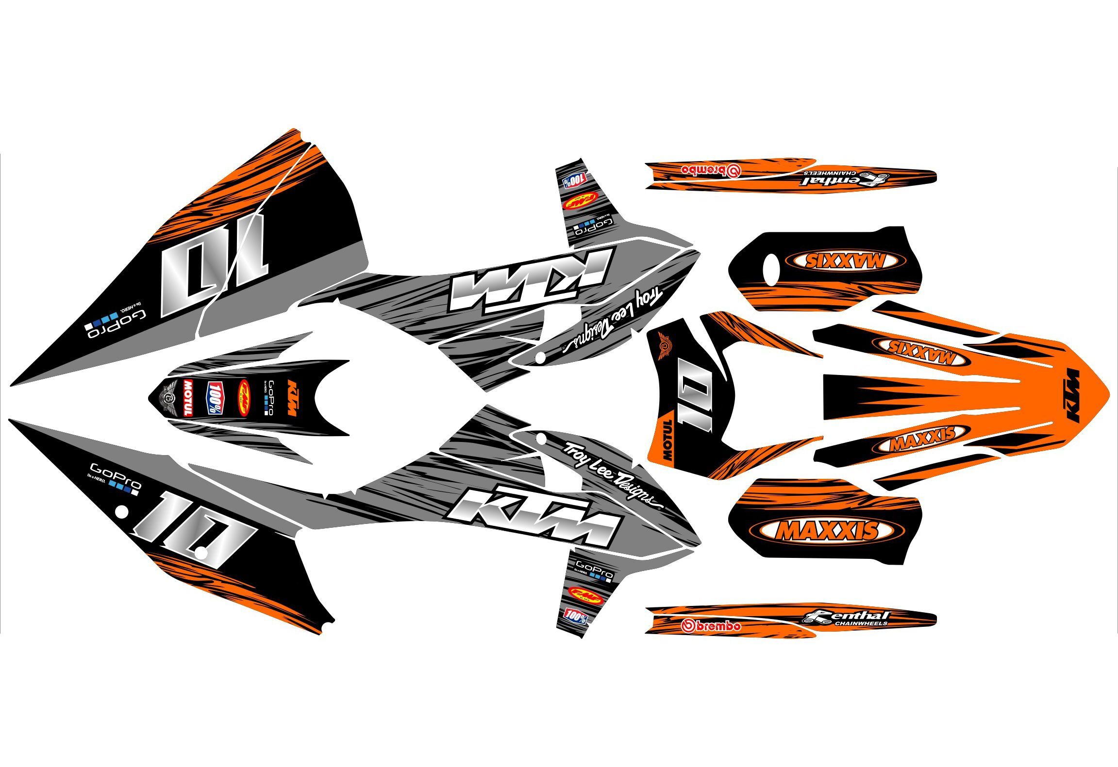 kit déco ktm exc / exc f (2020 2023) tiger