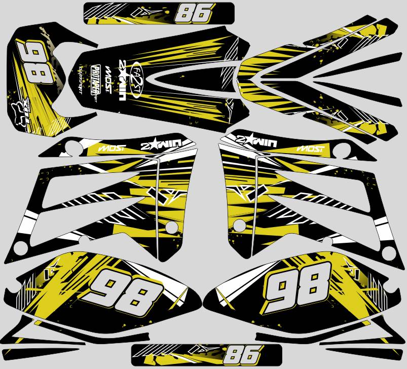 kit déco sherco 50 hrd – line jaune 2006 2012