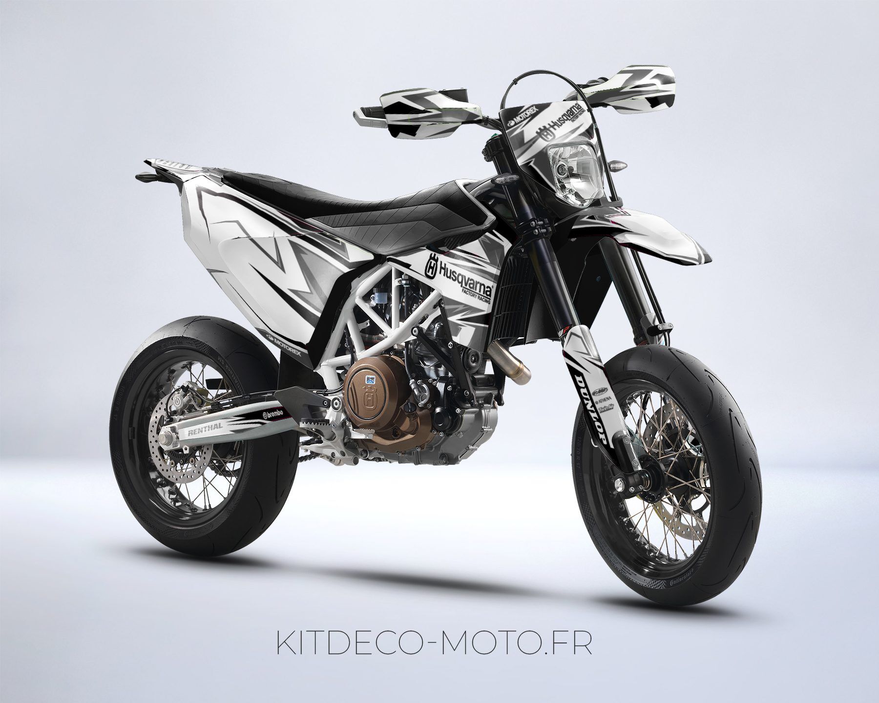 kit déco husqvarna 701 sm colors mixt blanc / noir