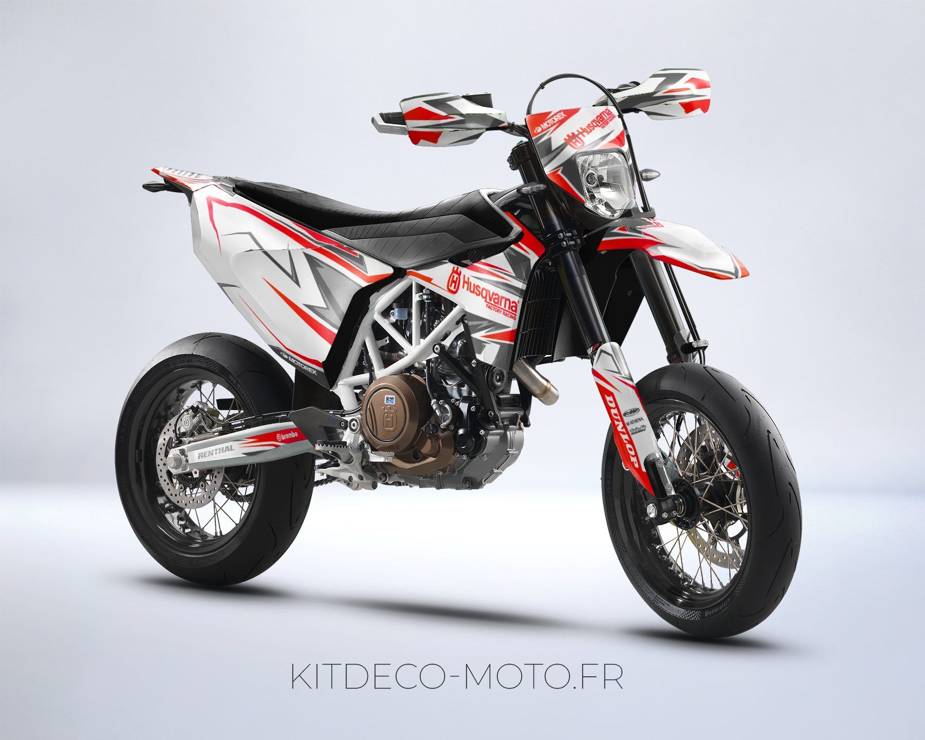 kit déco husqvarna 701 sm colors mixt blanc / rouge