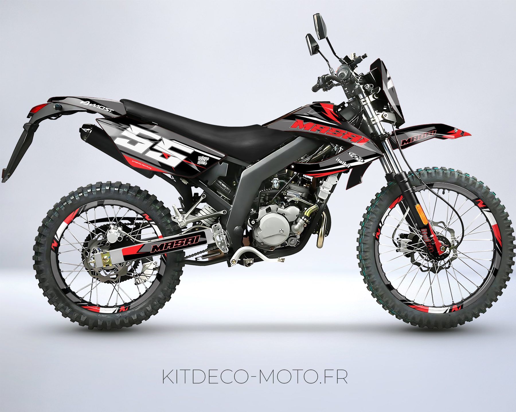 kit déco masai razer (2011 2023) craft rouge / gris